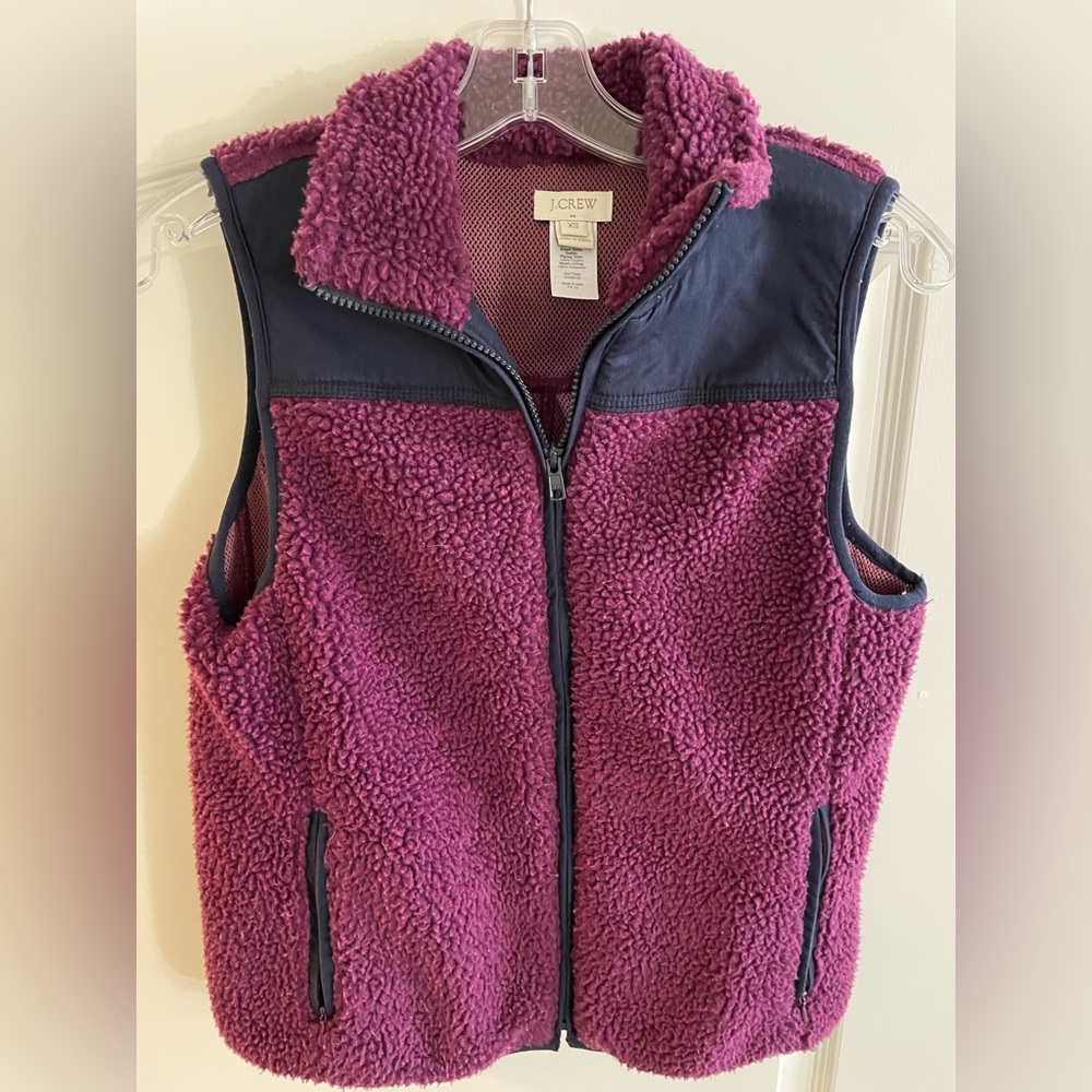 J Crew Women’s Sherpa Full Zip Vest